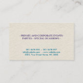 カラー（ばちゃばちゃ）跳ねるケータリング記号 名刺 (裏面)