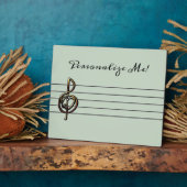 カラー・エンボス加工の華麗なト音記号を選んで、聞いてみて。 フォトプラーク (側面)