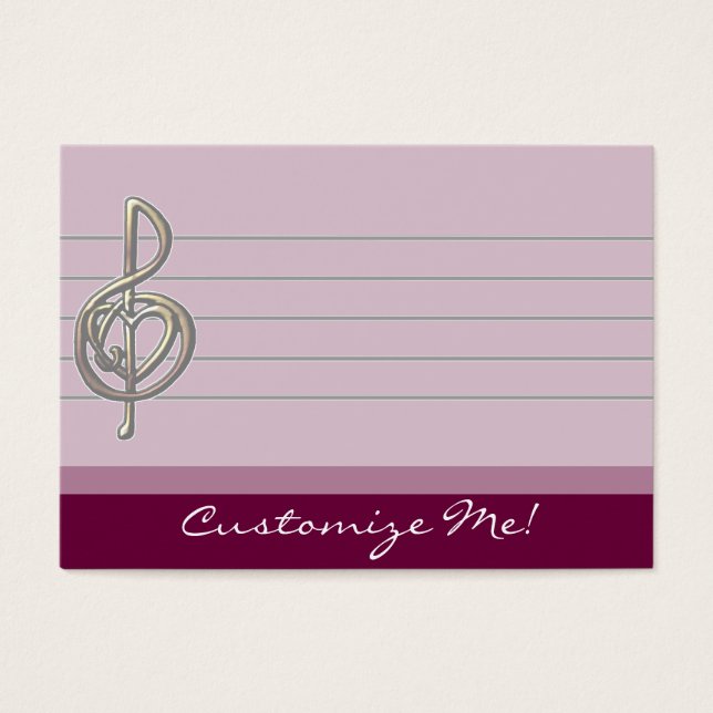 カラー・エンボス加工の トレブル・クレフ を選んで、聞いてみて (正面)