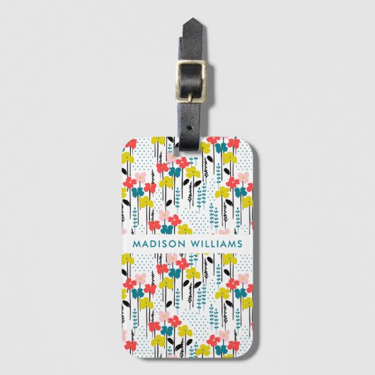 カラー フラワー 荷物 タグ (正面縦)