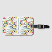 カラー フラワー 荷物 タグ (正面横)