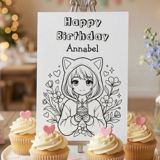 カラー・ミー｜女子アニメ誕生日 カード