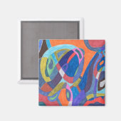 「カラー・ラッシュ」抽象芸術 マグネット (正面/裏面)