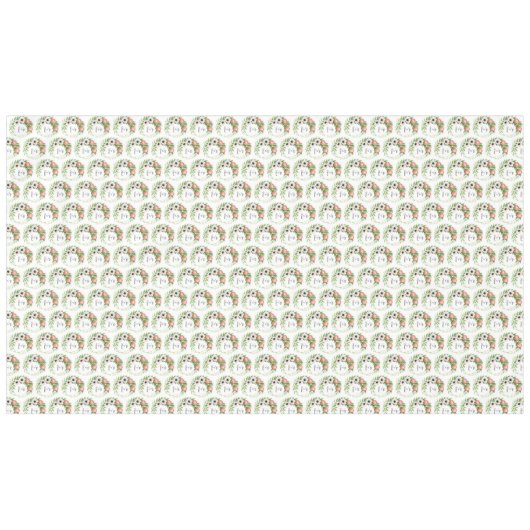 カラー リリーの花輪 ウェディング デコ 新婚夫婦 テーブルクロス (正面(横))