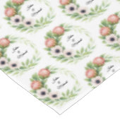 カラー リリーの花輪 ウェディング デコ 新婚夫婦 テーブルクロス (アングル)