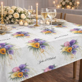 カラー リリー ウェディングリース 新婚夫婦 テーブルクロス