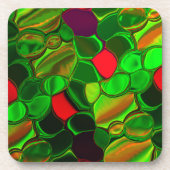 カラー、円、丸みを帯びたシェイプ コースター (正面)