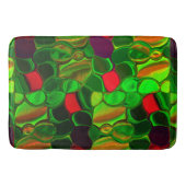 カラー、円、丸みを帯びたシェイプ バスマット (正面)