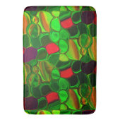 カラー、円、丸みを帯びたシェイプ バスマット (正面縦)