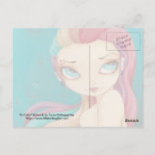 カラー - 妖精の人魚パンク レインボー ポストカード (裏面)