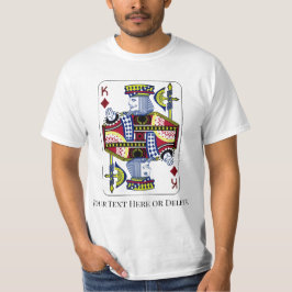 カラー/文字のKing of Diamonds Casino Card Shark Tシャツ