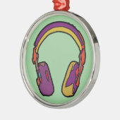 カラーdjヘッドフォン メタルオーナメント (左)