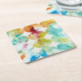 カラーIIのマージ スクエアペーパーコースター (アングル)