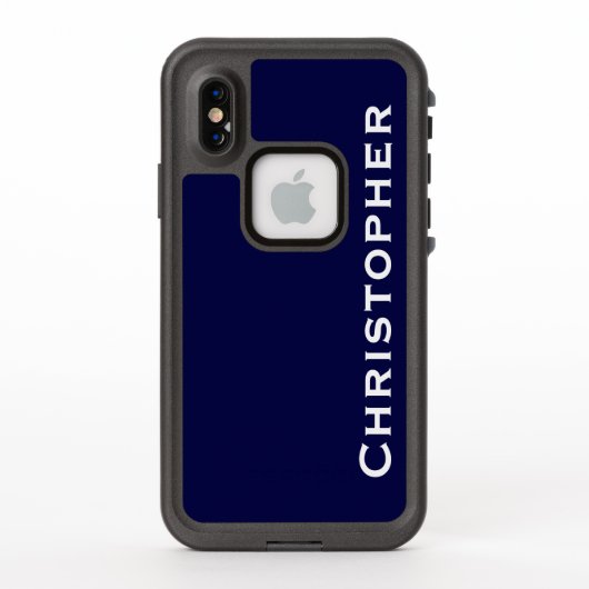 カラーiPhoneの耐久フレーム濃い青のケースを選択 LifeProof iPhoneケース (裏面)