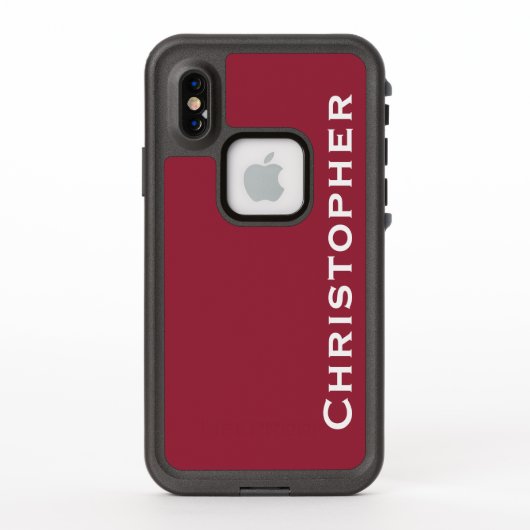 カラーiPhone耐用フレームジェスターレッドケースの選択 LifeProof iPhoneケース (裏面)