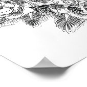 カラーItポスタースカルとバラ ポスター (角)