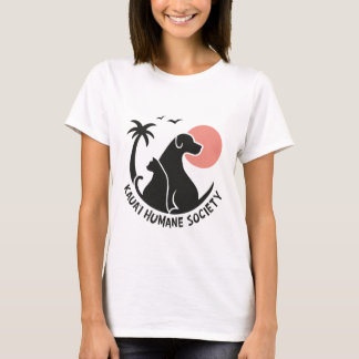 カラーKHSロゴ付き女性用ベーシックTee Tシャツ