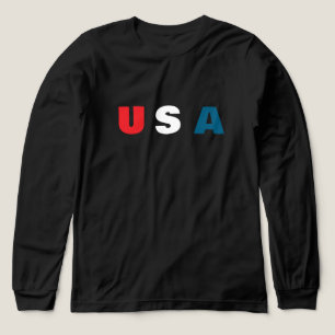 カラーTシャツを着たアメリカの言葉 トライブレンドTシャツ