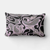 カラーWackyレトロSwirl長方形の変更 クッション (裏面)