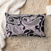 カラーWackyレトロSwirl長方形の変更 クッション (ブランケット)