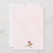 カラ数々のーワイルドフラワーリースの女の子2歳の誕生日 招待状 (裏面)