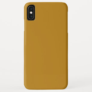 カラ無地のーダークマスタードブラウンイエロー iPhone XS MAXケース