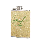 カラ魅力的リリーの結婚メイド・オブ・オーナー（花嫁付き添い人）フラスコ フラスク (左)