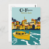 カラ・フィゲラ、マヨルカ、スペイン ポストカード (正面/裏面)