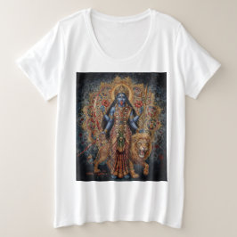 カリに祝福され プラスサイズTシャツ