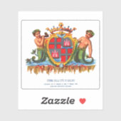 カリアリの紋章サルデーニャのボタン シール (シート)