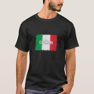 カリアリイタリアシティーイタリアン国旗 Tシャツ