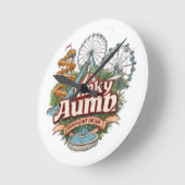 カリアンアミューズメントパーク水波壁時計 ラウンド壁時計 (傾斜)