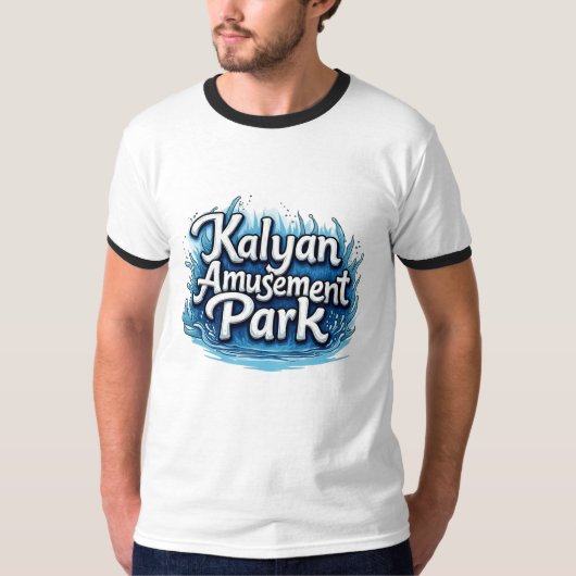 「カリアンアミューズメントパーク」のロゴ – 鮮やか Wave Ringer Tシャツ (正面)