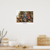 カリア&イヴのリトグラフ:森の中でのキャンプ ポスター (キッチン)