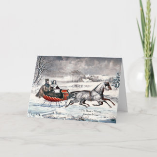 カリア&イヴ – グリーティングカード – 道路、冬 シーズンカード