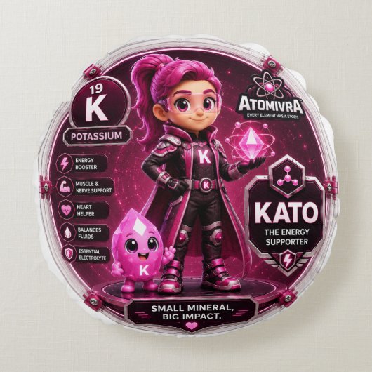 カリウム ATOMIVRA 枕 ラウンドクッション (正面)