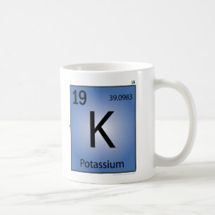 カリウム(k)の要素のマグ コーヒーマグカップ