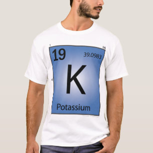 カリウム(k)の要素のTシャツ-前部だけ Tシャツ