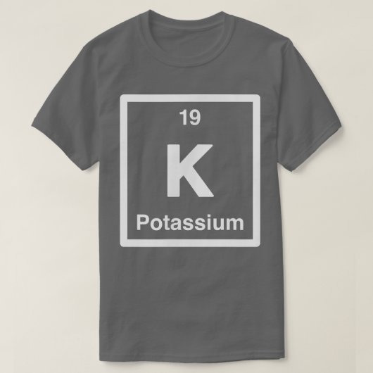 カリウム – K – 元素周期表 – サイエン Tシャツ (デザイン正面)