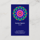 カリエドコスペクティブ曼荼羅 – ダークブルー 名刺 (裏面)