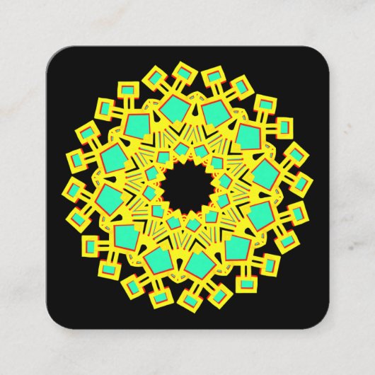 カリエドスコープのモチーフ スクエア名刺 (正面)