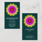 カリエドスコープ曼荼羅02 – ダークグリーン(003333) 名刺 (正面/裏面)