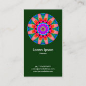 カリエドスコープ曼荼羅03 – ダークグリーン(003300) 名刺 (裏面)