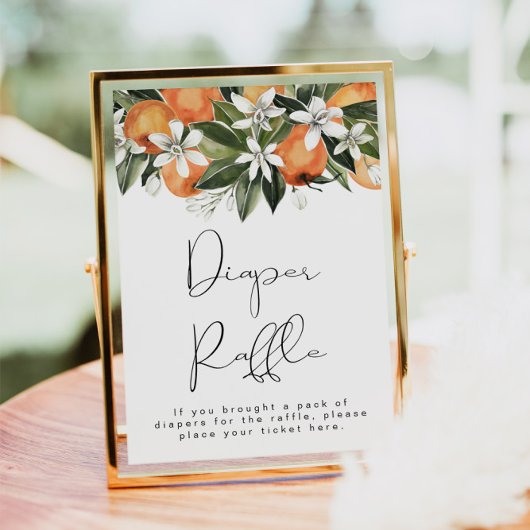 カリオプリトルかわいこちゃんオレンジおむつラッフルサイン ポスター