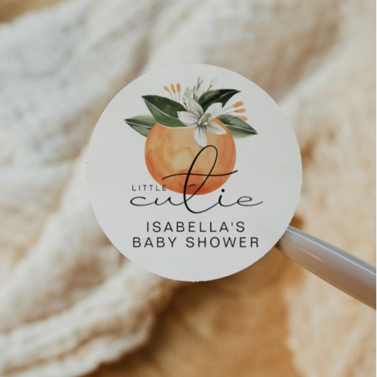 カリオペリトルかわいこちゃんクレメンチンベビーシャワー ラウンドシール