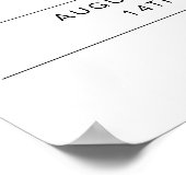 カリオペ – オレンジ色の花のかわいこちゃんトロピックベビーシャワー ポスター (角)