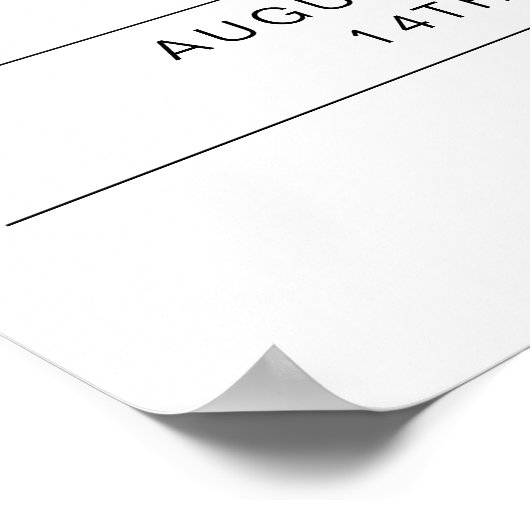 カリオペ – オレンジ色の花のかわいこちゃんトロピックベビーシャワー ポスター (角)