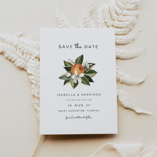 カリオペ – 水彩オレンジ救咲日 招待状