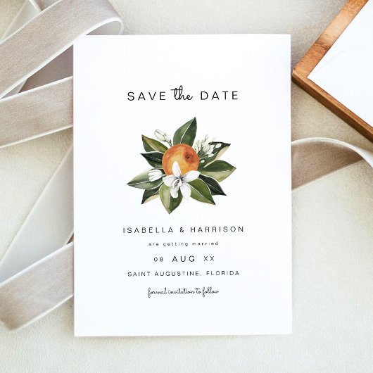 カリオペ – 水彩オレンジ救咲日 招待状