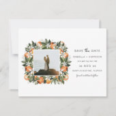 カリオペ - 水彩オレンジ フォトフレーム 招待状 (正面)